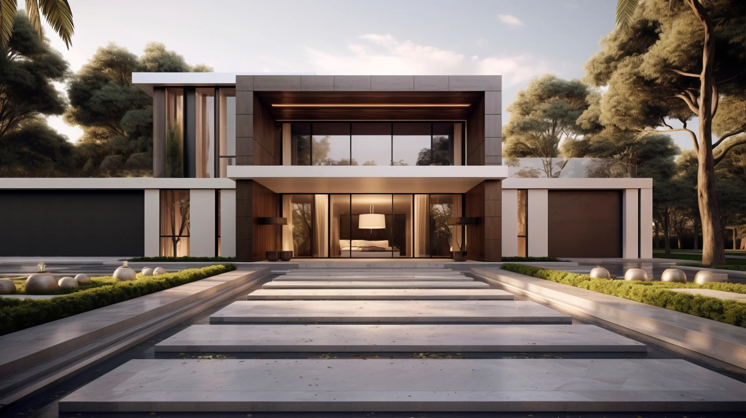 Modern family home exterior design in a prime Miami location